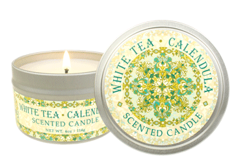 White Tea Calendula Artisan Candle