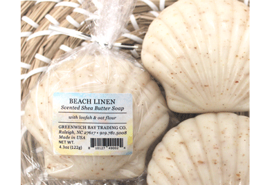 Beach Linen Sculpted Sea Shell Soap